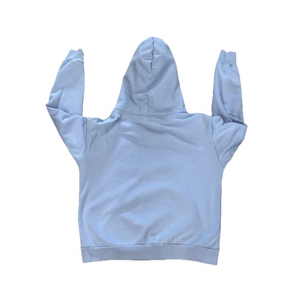 Rhinestone Sp5der Men's Pullover Hoodie Size Small Baby Blue Front Pouch - Picture 4 of 16